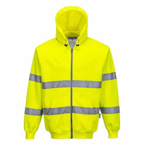 Hi Vis Zip Up Hoodie