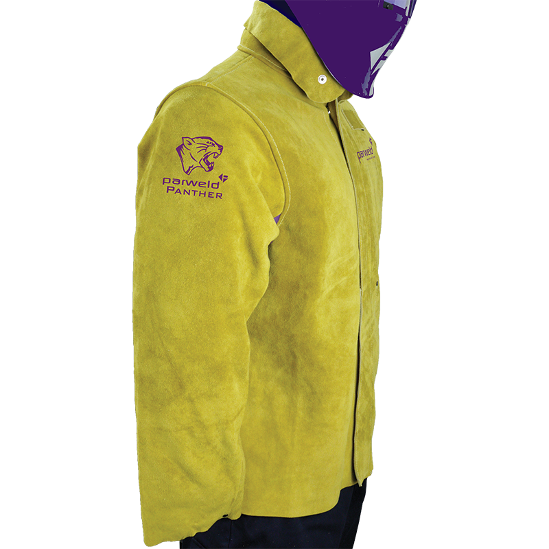 P3788 Demonstration leather welding jacket side view