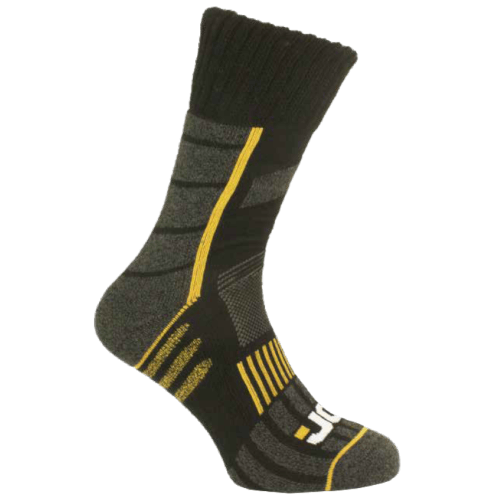JCB PRO ANTI-BLISTER Work Socks (Size UK 6-8.5 and 9-12) Socks that protect against blisters while working