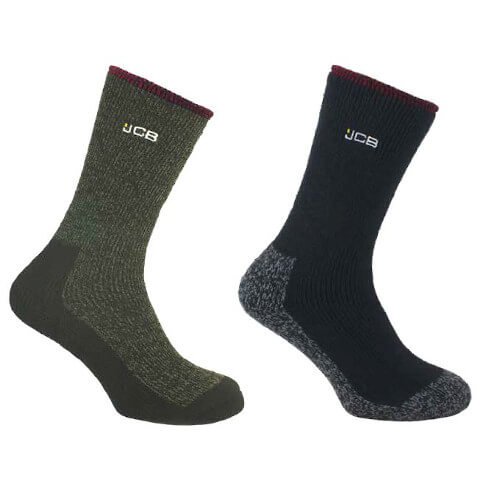 JCB THERMASOCKS Thermal Work Socks (Size UK 6-8.5 & 9-12) Extreme Thermal Work Socks perfect for winter