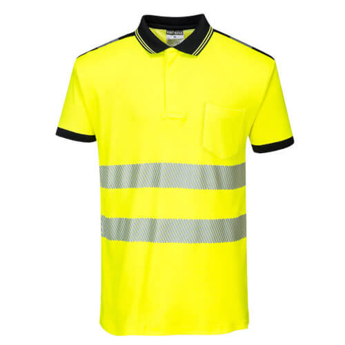 Portwest PW3 Hi-Vis Short-Sleeve Polo Shirt T180