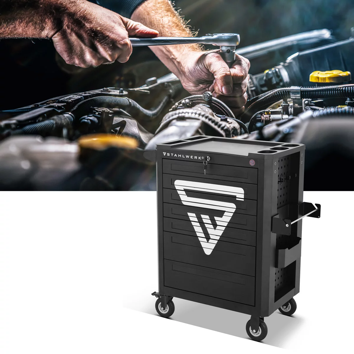 werkstattwagen werkzeugwagen montagewagen falcon11 Stahlwerk Falcon Workshop Trolley - Image 11